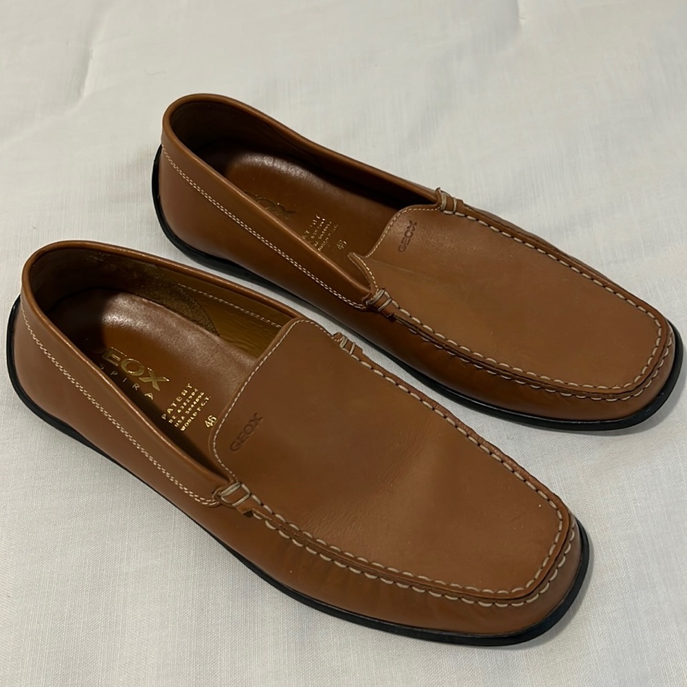 Geox brown loafers